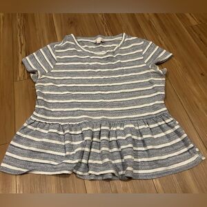 LC Lauren Conrad Blue and White Striped Top Size Medium